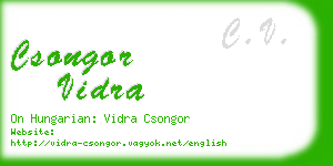 csongor vidra business card